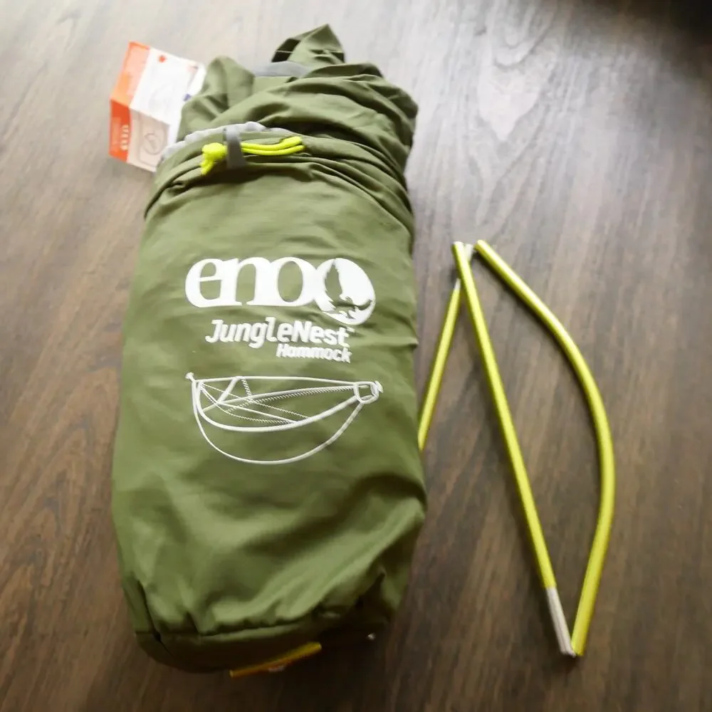 NEW ENO Eagles Nest Outfitters JungleNest Hammock + Bug Net Evergreen